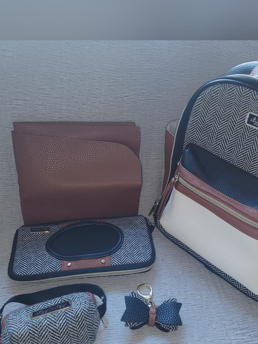 Itzy Ritzy Coffee & Cream Backpack Diaper Bag
